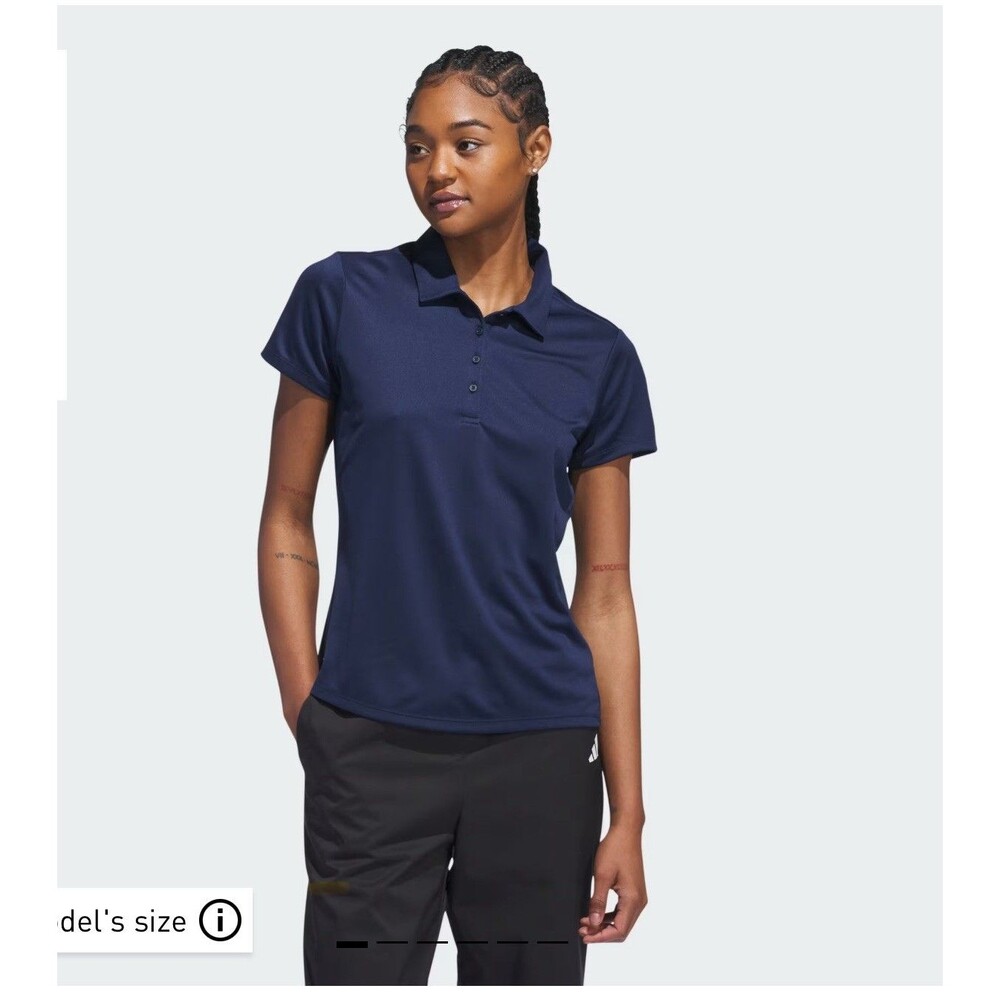 NWT Adidas Women’s Large XL Golf Polo Collegiate Navy Athletic Activewear Sports
